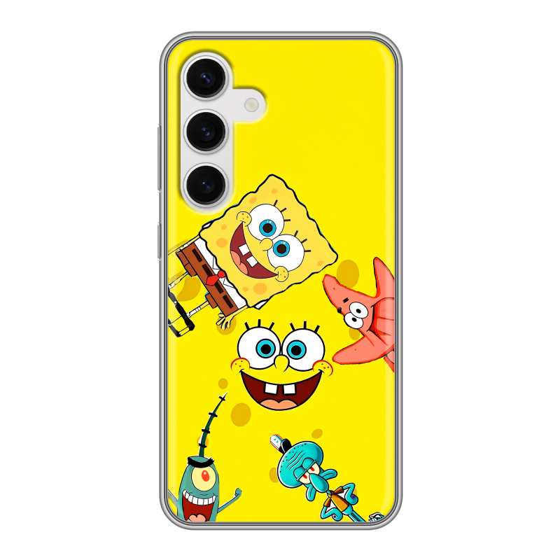 Силиконовый чехол на Samsung Galaxy S24 с принтом Спанч боб Спанчбоб Силиконовый чехол на Samsung Galaxy S24 с принтом Спанч боб Спанчбоб