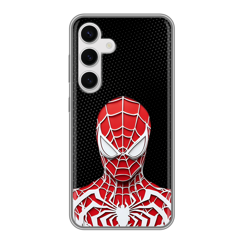 Силиконовый чехол на Samsung Galaxy S24 с принтом человек паук spiderman Силиконовый чехол на Samsung Galaxy S24 с принтом человек паук spiderman