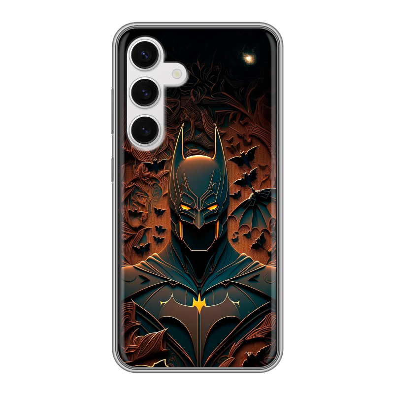Силиконовый чехол на Samsung Galaxy S24 с принтом Batman Бэтмен Силиконовый чехол на Samsung Galaxy S24 с принтом Batman Бэтмен