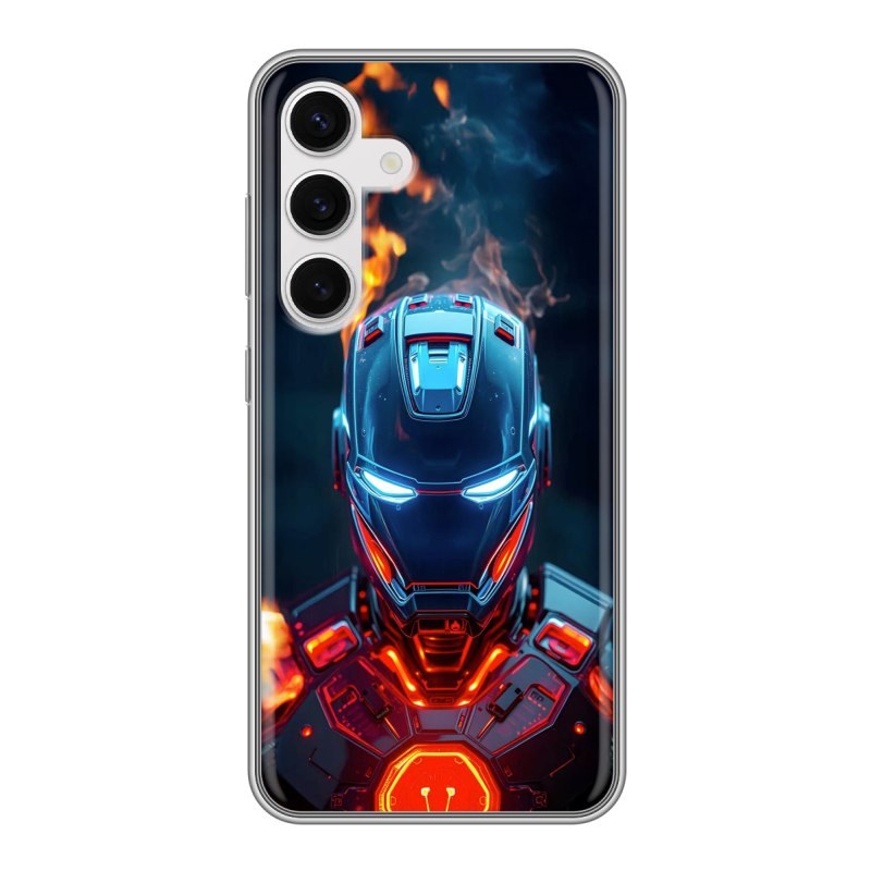 Силиконовый чехол на Samsung Galaxy S24 с принтом IronMan Железный человек Силиконовый чехол на Samsung Galaxy S24 с принтом IronMan Железный человек
