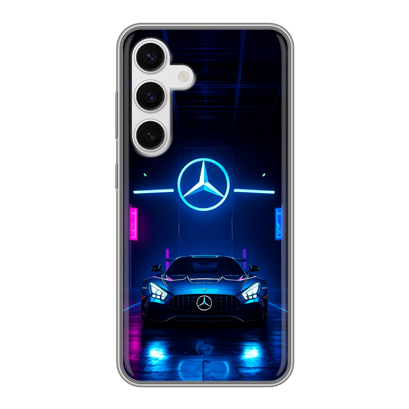Силиконовый чехол на Samsung Galaxy S24 с принтом Mercedes Мерседес Силиконовый чехол на Samsung Galaxy S24 с принтом Mercedes Мерседес