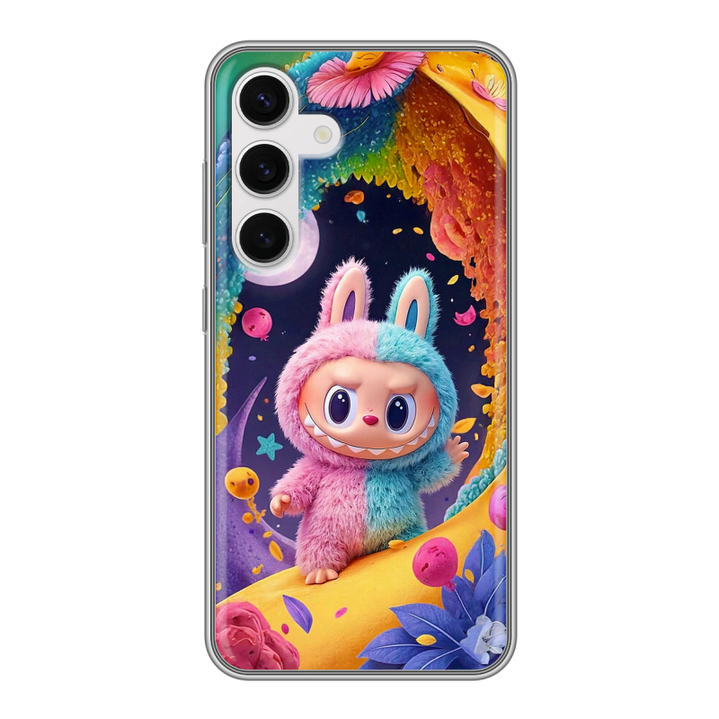 Силиконовый чехол на Samsung Galaxy S24 с принтом Labubu Лабубу Силиконовый чехол на Samsung Galaxy S24 с принтом Labubu Лабубу