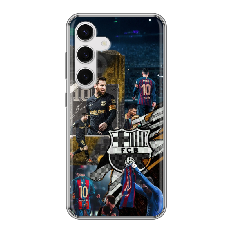 Силиконовый чехол на Samsung Galaxy S24 с принтом Messi Barcelona Силиконовый чехол на Samsung Galaxy S24 с принтом Messi Barcelona