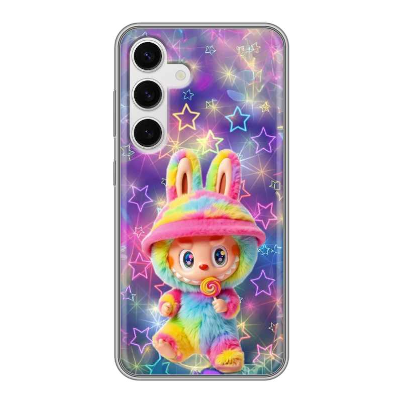 Силиконовый чехол на Samsung Galaxy S24 с принтом Labubu Лабубу Силиконовый чехол на Samsung Galaxy S24 с принтом Labubu Лабубу
