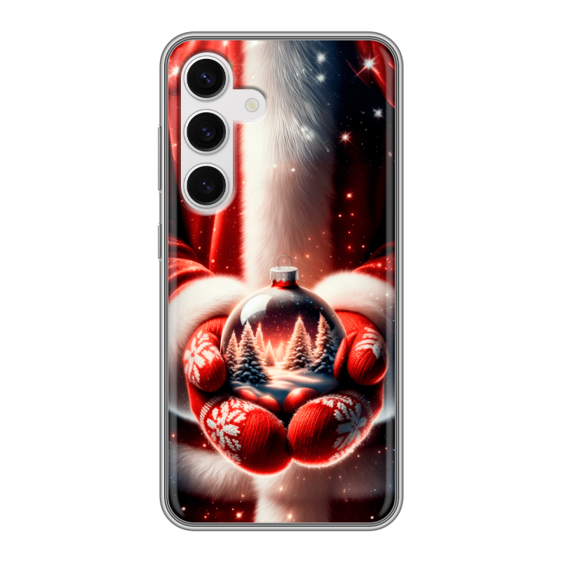 Силиконовый чехол на Samsung Galaxy S24 с принтом Новый год Силиконовый чехол на Samsung Galaxy S24 с принтом Новый год