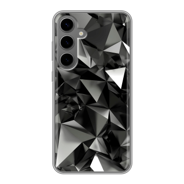 Силиконовый чехол на Samsung Galaxy S24 Plus с принтом Черные кристаллы Силиконовый чехол на Samsung Galaxy S24 Plus с принтом Черные кристаллы