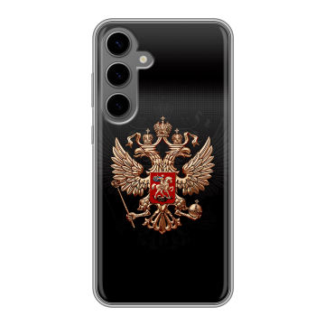 Силиконовый чехол на Samsung Galaxy S24 Plus с принтом Герб России Силиконовый чехол на Samsung Galaxy S24 Plus с принтом Герб России