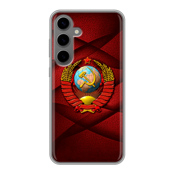Силиконовый чехол на Samsung Galaxy S24 Plus с принтом Герб СССР Силиконовый чехол на Samsung Galaxy S24 Plus с принтом Герб СССР