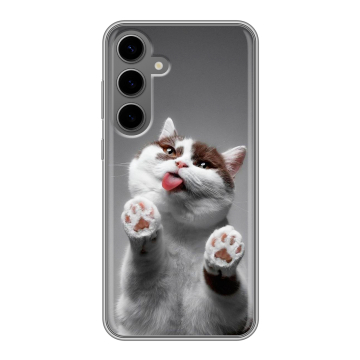 Силиконовый чехол на Samsung Galaxy S24 Plus с принтом Коты Силиконовый чехол на Samsung Galaxy S24 Plus с принтом Коты