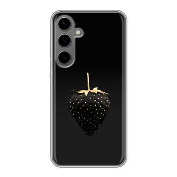 Силиконовый чехол на Samsung Galaxy S24 Plus с принтом Черная клубника Силиконовый чехол на Samsung Galaxy S24 Plus с принтом Черная клубника