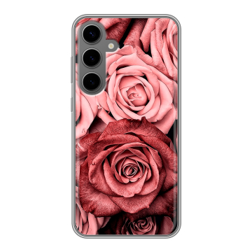 Силиконовый чехол на Samsung Galaxy S24 Plus с принтом Цветы розы Силиконовый чехол на Samsung Galaxy S24 Plus с принтом Цветы розы