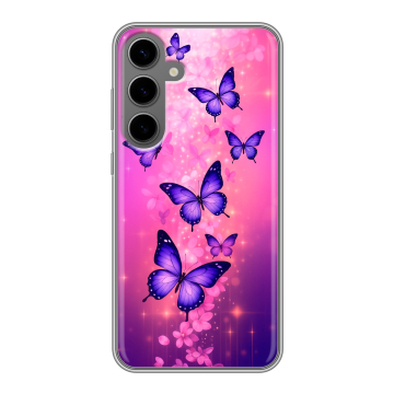 Силиконовый чехол на Samsung Galaxy S24 Plus с принтом Бабочки Силиконовый чехол на Samsung Galaxy S24 Plus с принтом Бабочки
