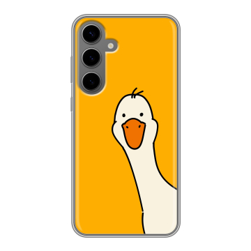 Силиконовый чехол на Samsung Galaxy S24 Plus с принтом Утка