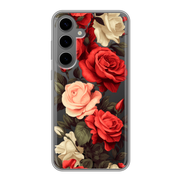 Силиконовый чехол на Samsung Galaxy S24 Plus с принтом Розы Силиконовый чехол на Samsung Galaxy S24 Plus с принтом Розы