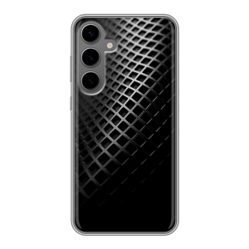 Силиконовый чехол на Samsung Galaxy S24 Plus с принтом Текстура металла