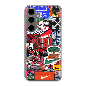 Силиконовый чехол на Samsung Galaxy S24 Plus с принтом Найк Nike яркий Силиконовый чехол на Samsung Galaxy S24 Plus с принтом Найк Nike яркий