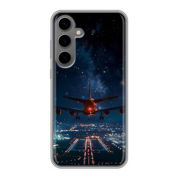 Силиконовый чехол на Samsung Galaxy S24 Plus с принтом самолет Силиконовый чехол на Samsung Galaxy S24 Plus с принтом самолет
