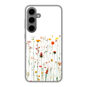 Силиконовый чехол на Samsung Galaxy S24 Plus с принтом цветы Силиконовый чехол на Samsung Galaxy S24 Plus с принтом цветы