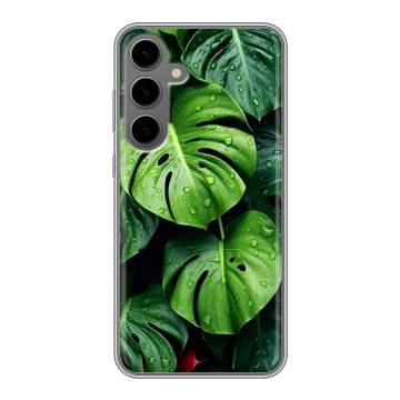 Силиконовый чехол на Samsung Galaxy S24 Plus с принтом Листья Силиконовый чехол на Samsung Galaxy S24 Plus с принтом Листья