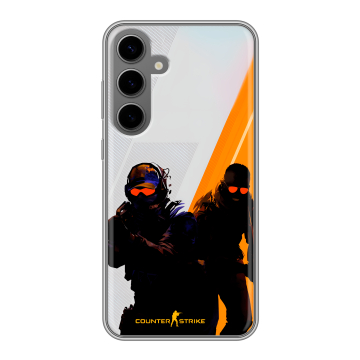 Силиконовый чехол на Samsung Galaxy S24 Plus с принтом Контер страйк Counter strike