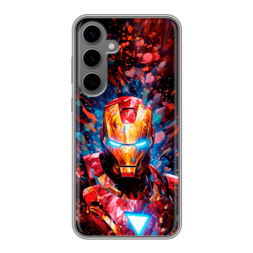 Силиконовый чехол на Samsung Galaxy S24 Plus с принтом Железный человек Ironman Силиконовый чехол на Samsung Galaxy S24 Plus с принтом Железный человек Ironman