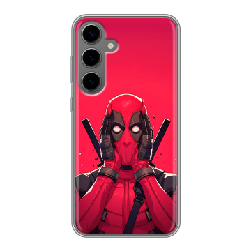 Силиконовый чехол на Samsung Galaxy S24 Plus с принтом Дедпул Deadpool