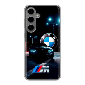Силиконовый чехол на Samsung Galaxy S24 Plus с принтом БМВ BMW