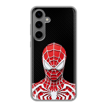 Силиконовый чехол на Samsung Galaxy S24 Plus с принтом человек паук spiderman