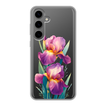 Силиконовый чехол на Samsung Galaxy S24 Plus с принтом Цветы орхидеи Силиконовый чехол на Samsung Galaxy S24 Plus с принтом Цветы орхидеи
