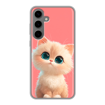 Силиконовый чехол на Samsung Galaxy S24 Plus с принтом Розовый котенок Силиконовый чехол на Samsung Galaxy S24 Plus с принтом Розовый котенок