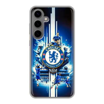 Силиконовый чехол на Samsung Galaxy S24 Plus с принтом Chelsea Челси Силиконовый чехол на Samsung Galaxy S24 Plus с принтом Chelsea Челси