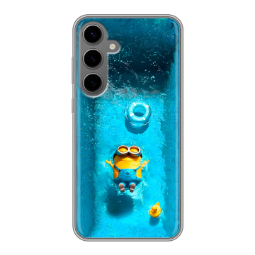 Силиконовый чехол на Samsung Galaxy S24 Plus с принтом Миньоны