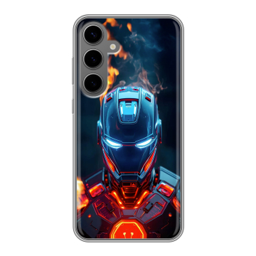 Силиконовый чехол на Samsung Galaxy S24 Plus с принтом IronMan Железный человек