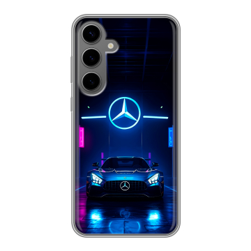 Силиконовый чехол на Samsung Galaxy S24 Plus с принтом Mercedes Мерседес Силиконовый чехол на Samsung Galaxy S24 Plus с принтом Mercedes Мерседес