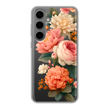 Силиконовый чехол на Samsung Galaxy S24 Plus с принтом цветы Силиконовый чехол на Samsung Galaxy S24 Plus с принтом цветы