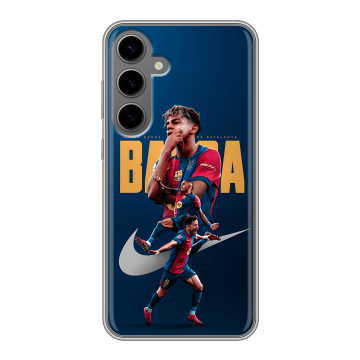 Силиконовый чехол на Samsung Galaxy S24 Plus с принтом Барселона Barca Yamal Силиконовый чехол на Samsung Galaxy S24 Plus с принтом Барселона Barca Yamal