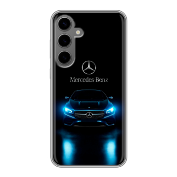 Силиконовый чехол на Samsung Galaxy S24 Plus с принтом Mercedes Мерседес
