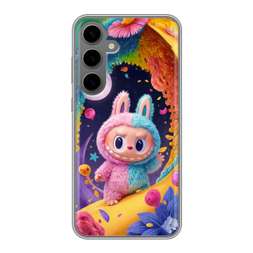 Силиконовый чехол на Samsung Galaxy S24 Plus с принтом Labubu Лабубу
