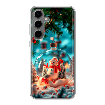 Силиконовый чехол на Samsung Galaxy S24 Plus с принтом Новый год Силиконовый чехол на Samsung Galaxy S24 Plus с принтом Новый год