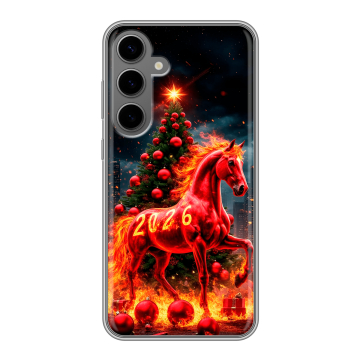 Силиконовый чехол на Samsung Galaxy S24 Plus с принтом Новый год Силиконовый чехол на Samsung Galaxy S24 Plus с принтом Новый год