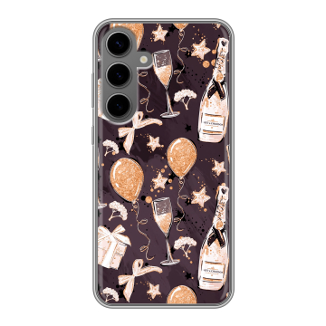 Силиконовый чехол на Samsung Galaxy S24 Plus с принтом Новый год Силиконовый чехол на Samsung Galaxy S24 Plus с принтом Новый год