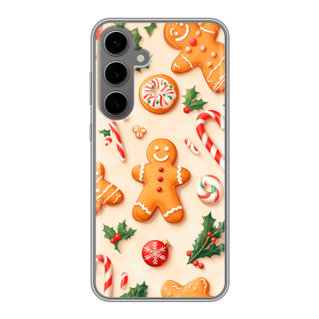 Силиконовый чехол на Samsung Galaxy S24 Plus с принтом Новый год Силиконовый чехол на Samsung Galaxy S24 Plus с принтом Новый год