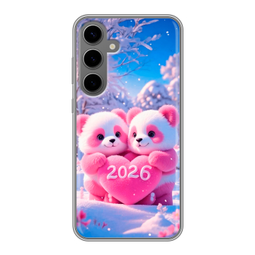 Силиконовый чехол на Samsung Galaxy S24 Plus с принтом Новый год Силиконовый чехол на Samsung Galaxy S24 Plus с принтом Новый год