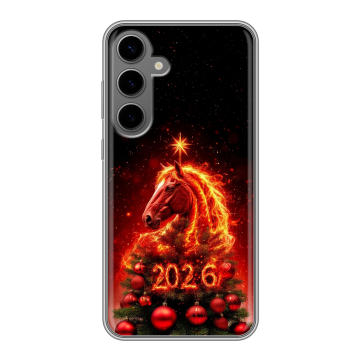 Силиконовый чехол на Samsung Galaxy S24 Plus с принтом Новый год Силиконовый чехол на Samsung Galaxy S24 Plus с принтом Новый год