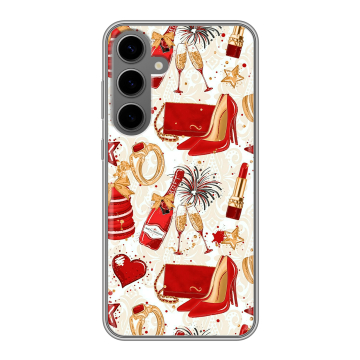 Силиконовый чехол на Samsung Galaxy S24 Plus с принтом Новый год Силиконовый чехол на Samsung Galaxy S24 Plus с принтом Новый год