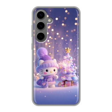 Силиконовый чехол на Samsung Galaxy S24 Plus с принтом Новый год Силиконовый чехол на Samsung Galaxy S24 Plus с принтом Новый год