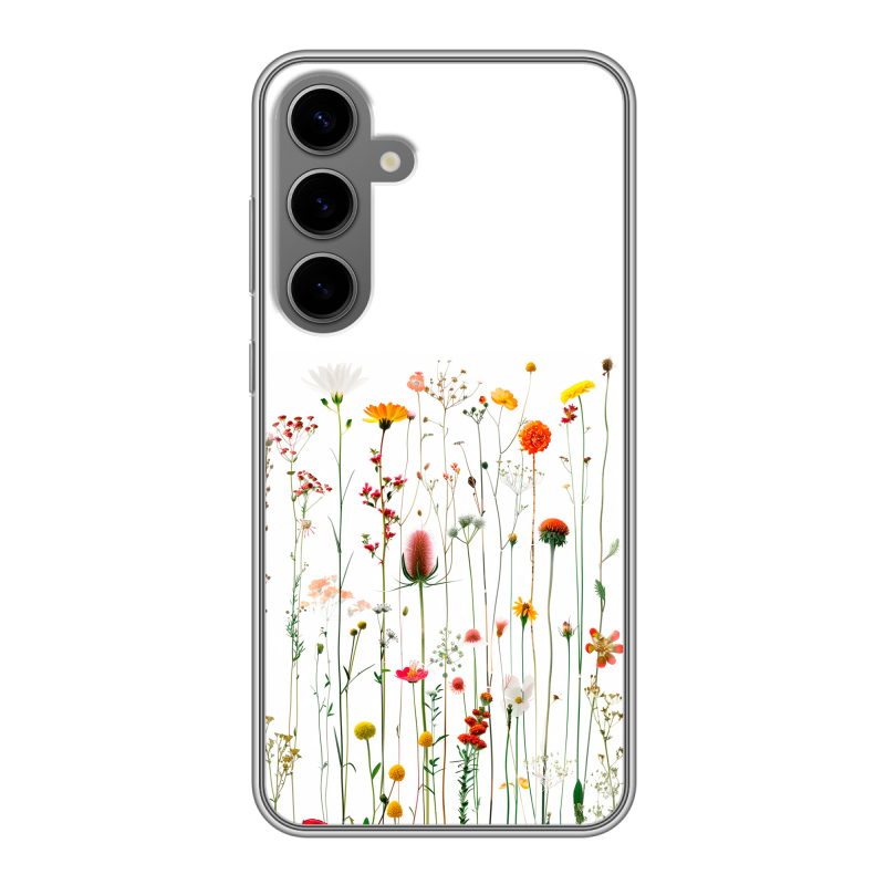 Силиконовый чехол на Samsung Galaxy S24 Plus с принтом цветы Силиконовый чехол на Samsung Galaxy S24 Plus с принтом цветы