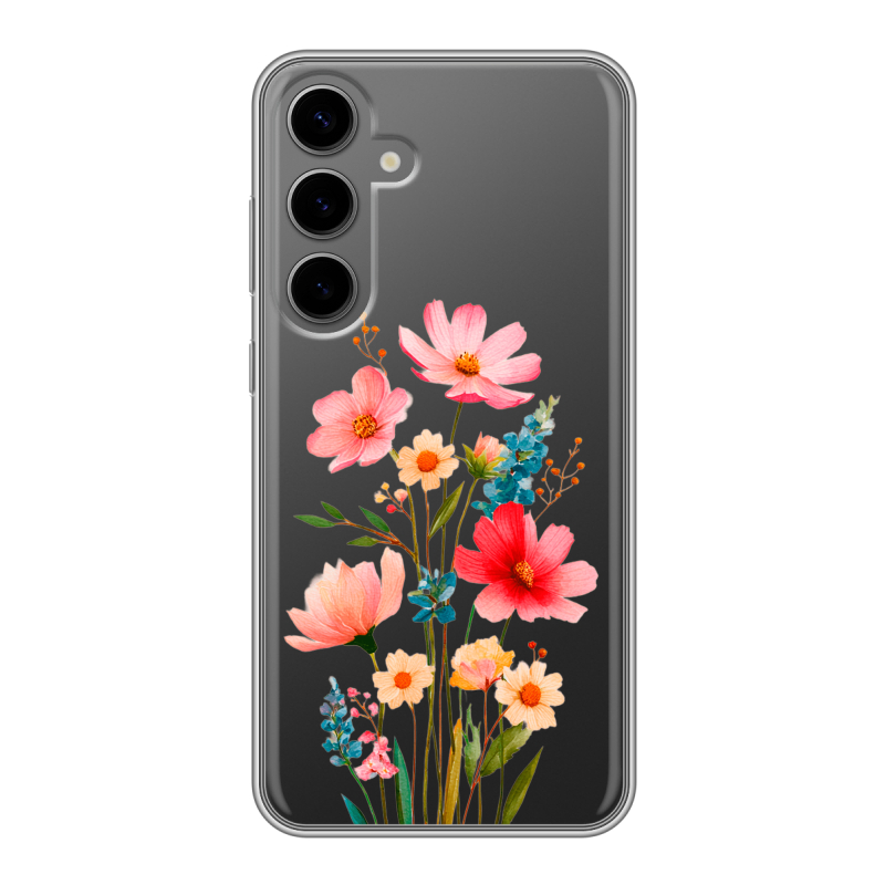 Силиконовый чехол на Samsung Galaxy S24 Plus с принтом Цветы Силиконовый чехол на Samsung Galaxy S24 Plus с принтом Цветы