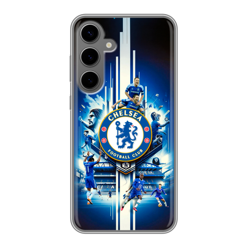 Силиконовый чехол на Samsung Galaxy S24 Plus с принтом Chelsea Челси Силиконовый чехол на Samsung Galaxy S24 Plus с принтом Chelsea Челси