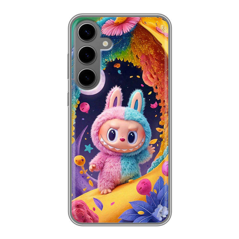 Силиконовый чехол на Samsung Galaxy S24 Plus с принтом Labubu Лабубу Силиконовый чехол на Samsung Galaxy S24 Plus с принтом Labubu Лабубу